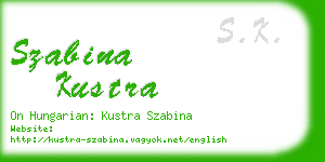 szabina kustra business card